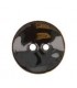 Bouton Bois Peint  2trous 15mm Noir