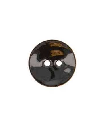 Bouton Bois Peint  2trous 15mm Noir
