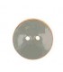 Bouton bois peint  2trous 15mm Gris Vert