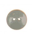 Bouton bois peint  2trous 15mm Gris Vert