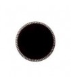 Bouton Métal et Polyester sur pied NOIR 15mm