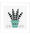 VERVACO Kit Point Compté Succulente Vert