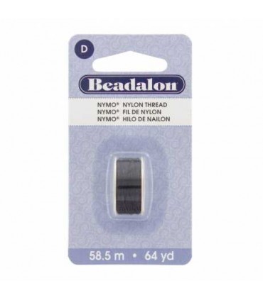 BEADALON : Fil silamide à perles Noir