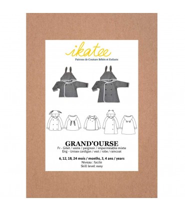 IKATEE : Gilet +veste +peignoir GRAND'OURSE Bébé
