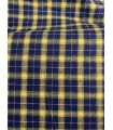 FLANELLE de coton Écossaise Marine et Jaune