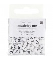 RICO DESIGN: Perles rondes Lettres noires fond Blanc