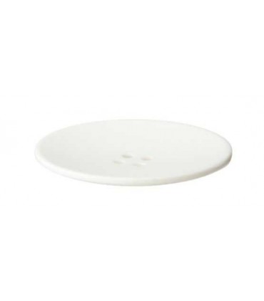 Bouton Polyester BLANC 4 trous 23mm