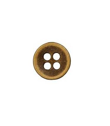 Bouton Métal 4 trous Bronze - 9mm