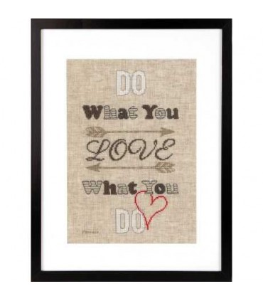 Vervaco - Kit point compté : Do what you love what you do ♡