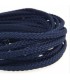 Cordon coton damier 6mm - Marine