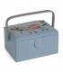 Boîte à Couture Rectangulaire Bleu avec un Paresseux
