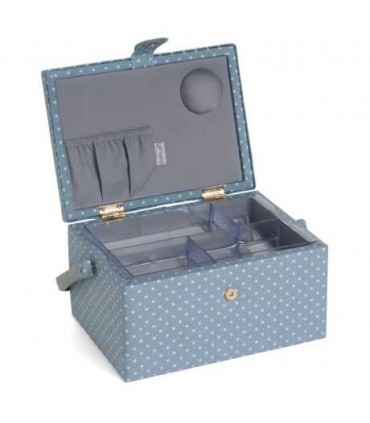 Boîte à Couture Rectangulaire Bleu avec un Paresseux