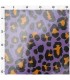 Toile Enduite Léopard Violet et Orange