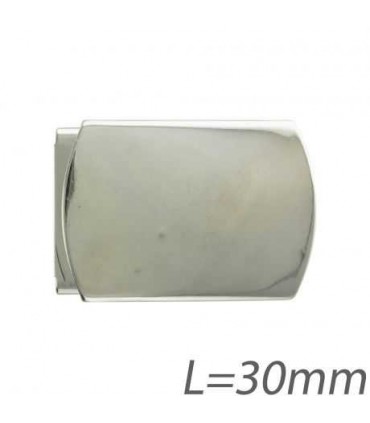 Boucle de ceinture plate 30 mm argent