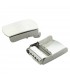 Boucle de ceinture plate 30 mm argent