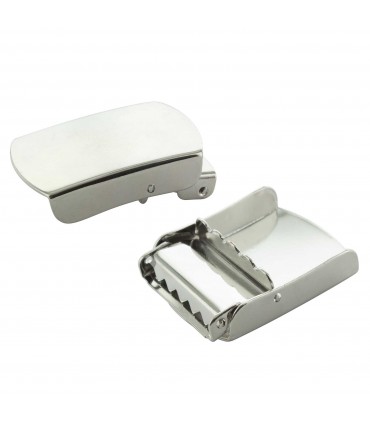 Boucle de ceinture plate 30 mm argent