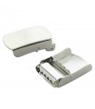 Boucle de ceinture plate 30 mm argent