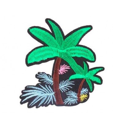 Thermocolant - Deux Palmiers avec des fougères bleu