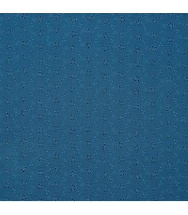 Double Gaze Brodée BLEU TURQUIN