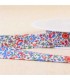 BIAIS COTON FLEURS BLEU ROI