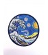 Thermocollant - Rond paysage océan inspiration Van Gogh