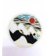 Thermocollant - Rond paysage Montagne Japonaise