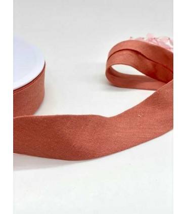 Biais Double Gaze 27mm - Rose Indien