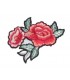Thermocollant  - deux roses rouges