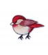 Thermocollant  - Petit oiseau rouge