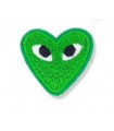 Thermocollant - Coeur Vert avec des yeux
