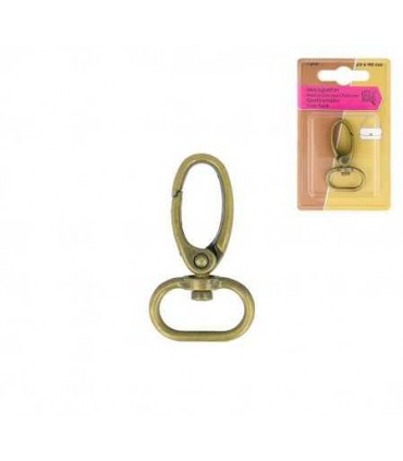 Médiac : Mousqueton 20 x 46mm - BRONZE
