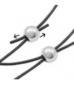 Perle stoppeur 10x8mm (Ø3mm) Argenté en acier inox