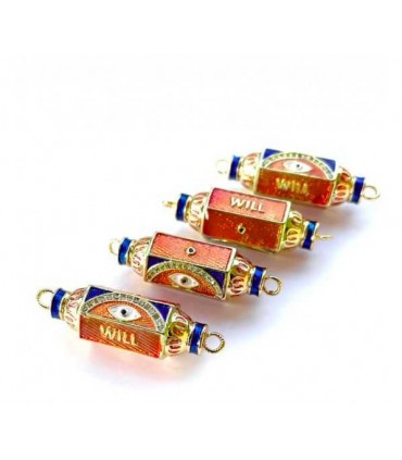 Perle Locket WILL - Rose et bleu