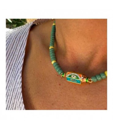 Perle Locket WILL - Jaune, Bleu et Vert