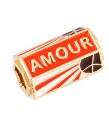 Perle Gros Locket AMOUR - CORAIL