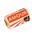 Perle Gros Locket AMOUR - CORAIL