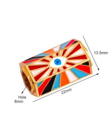 Perle Gros Locket OEIL - MULTICOLORE