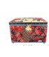 Boite à couture rectangulaire Fleurs Bleues et rouges