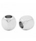 Perles : Cube  Argenté 3mm