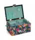 Boite à couture rectangulaire VERT à Fleurs