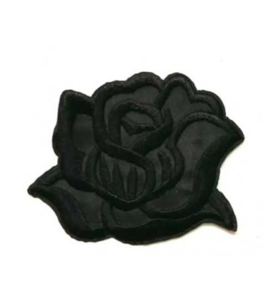 Thermocollant - Grosse rose NOIR