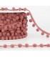 GALON POMPOM GROS vieux rose 0,5mm