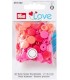 PRYM : Pressions Love ROSE, CORAIL, ROUGE