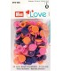 PRYM : Pressions Love ROSE, ORANGE, VIOLET
