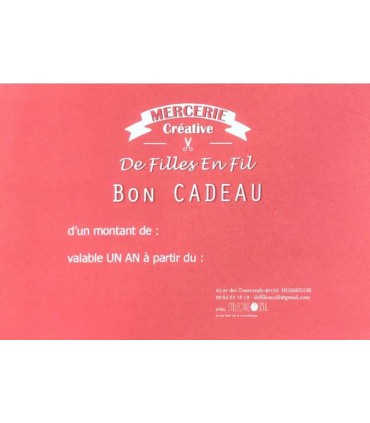 BON CADEAU : Valeur 10€