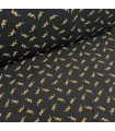 Viscose NOIR motif toucan
