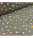 POPPY : Popeline coton KAKI Sweet Animals OEKO-TEX