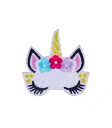 Thermocollant - Masque Licorne blanche