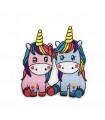 Thermocollant - Duo de Licorne Rose et Bleu