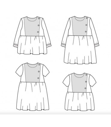 IKATEE :  Blouse ou Robe PALERME 6M-4A